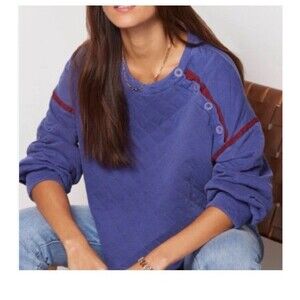 SUNDRY Evereve Quilted Pullover Gorpcore Boxy Oversized Shirt Top SIZE 3 Large